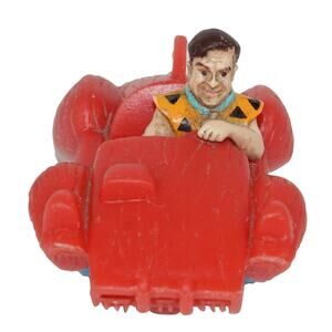 Vintage Fred In Red Car 2" Vehicle - From The Flintstones Movie Toy Vehicle 1994